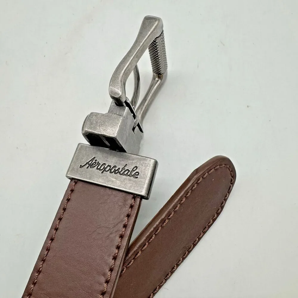 Aeropostale Y2K Brown Black Reversible Belt Men's M  1.25